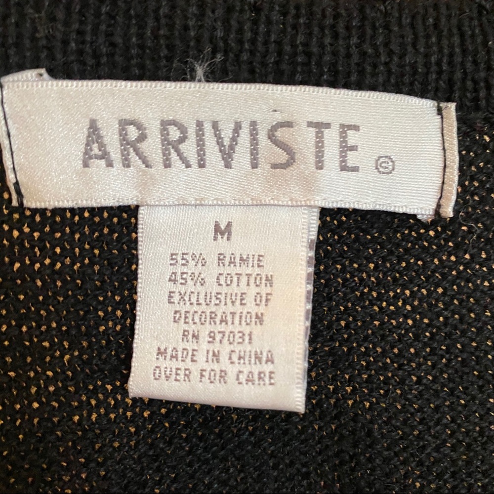 Arriviste sweater button up cardigan black Medium - Picture 5 of 6